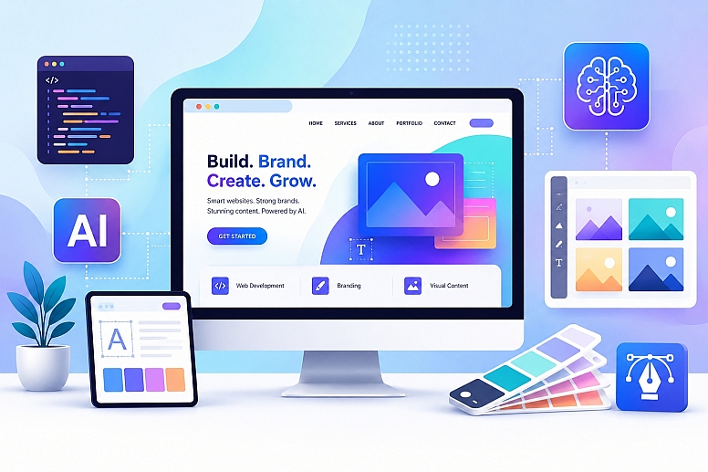 ai powered web design workspace