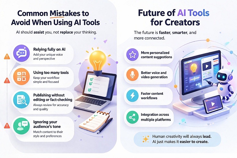 ai tools for creators mistakes and future