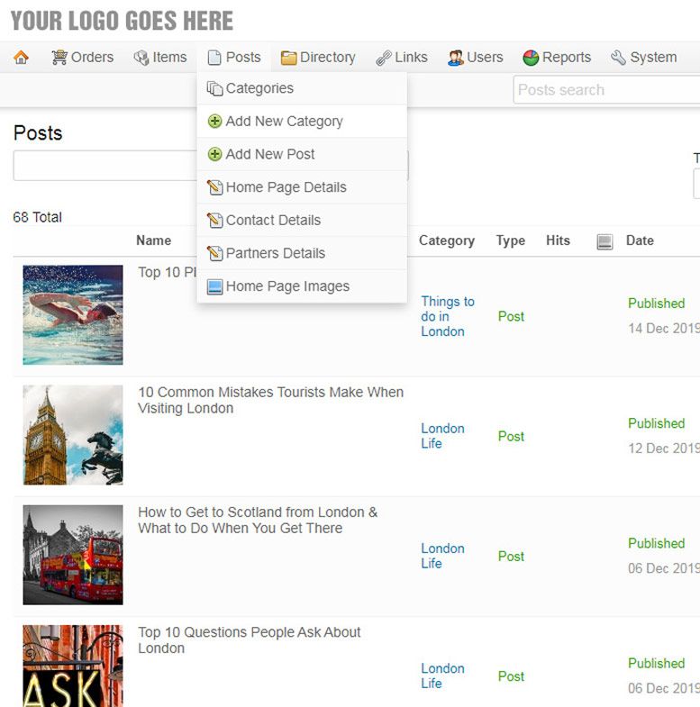 Blog Posts and Pages