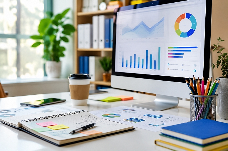 bright and tidy office workspace
