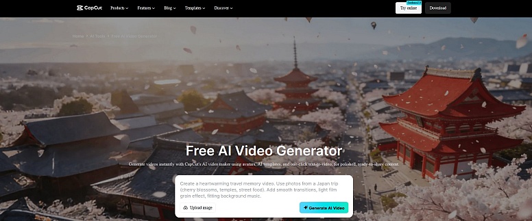 capcut ai video generator