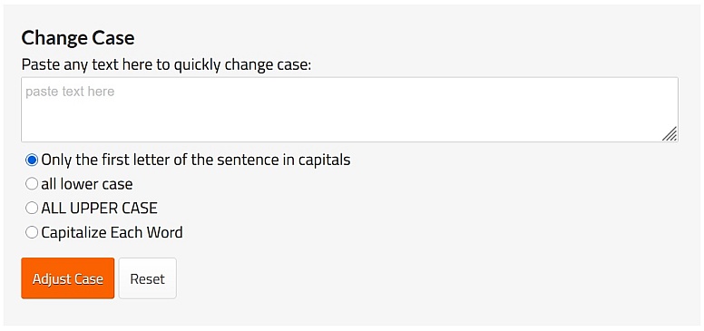 change text case tool