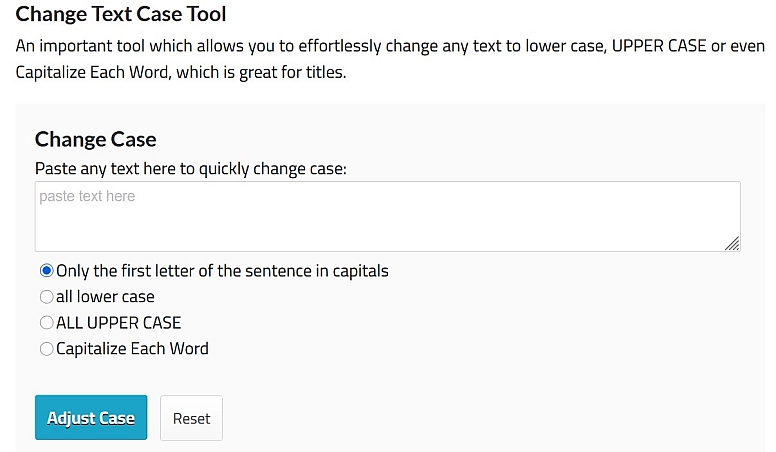 change text case