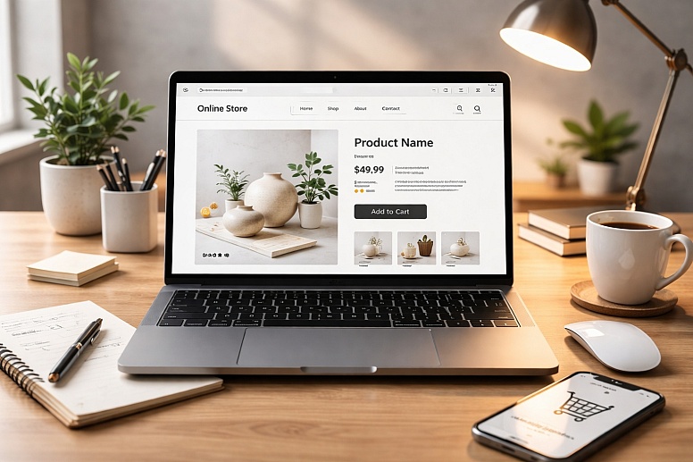 clean e commerce workspace setup