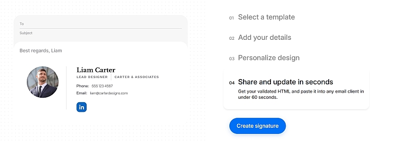 copy and use your signature