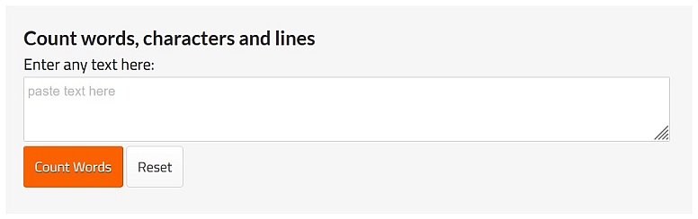 count words and characters in text tool