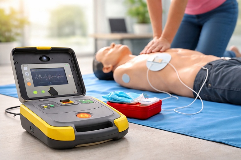 cpr training with aed demonstration