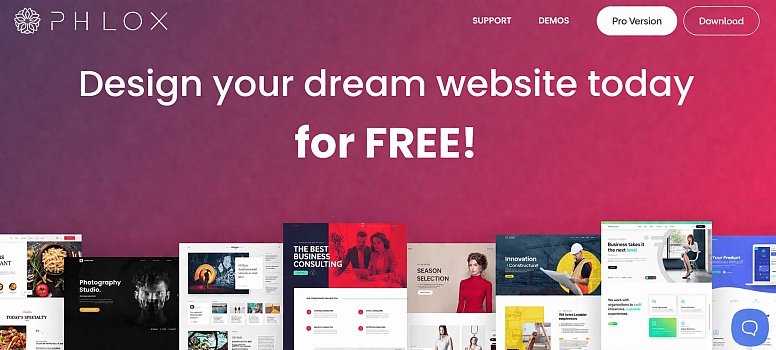 design your website with phlox