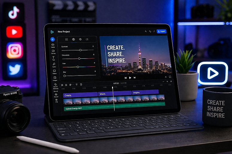 digital workspace for creative editing