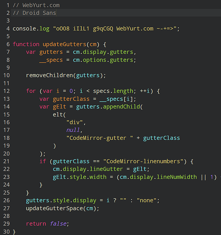 droid sans font