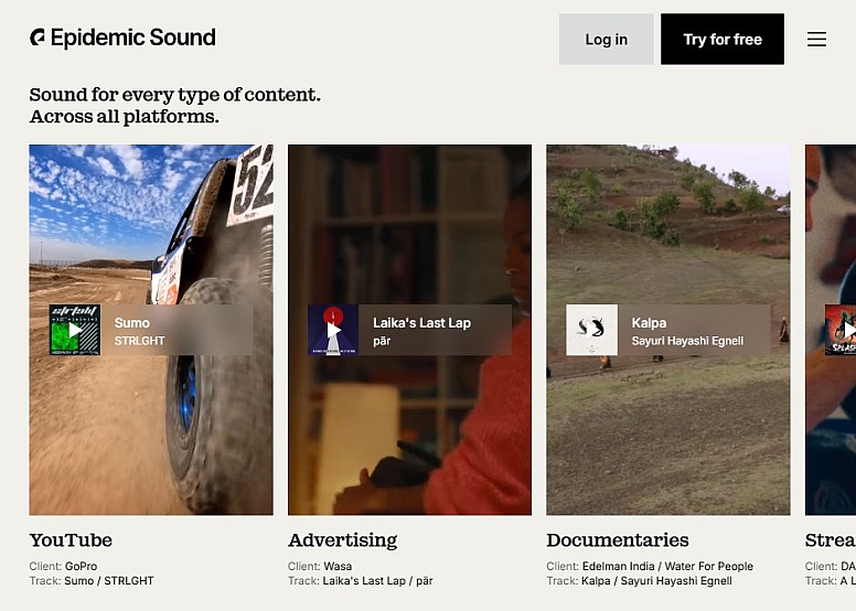 epidemicsound youtube sounds