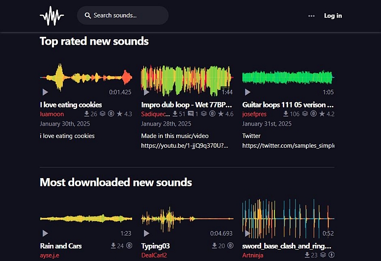 freesound music and samples