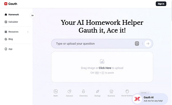 gauth ai homework helper