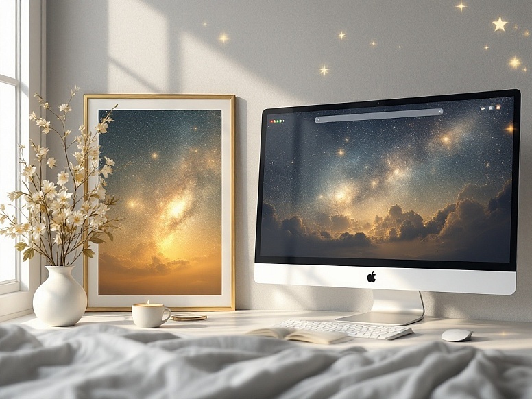 golden night sky