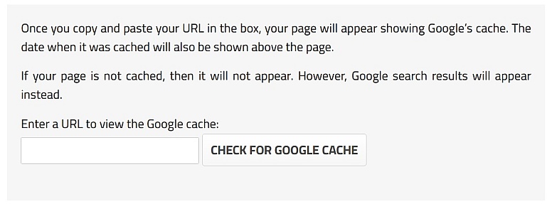 google cache viewer