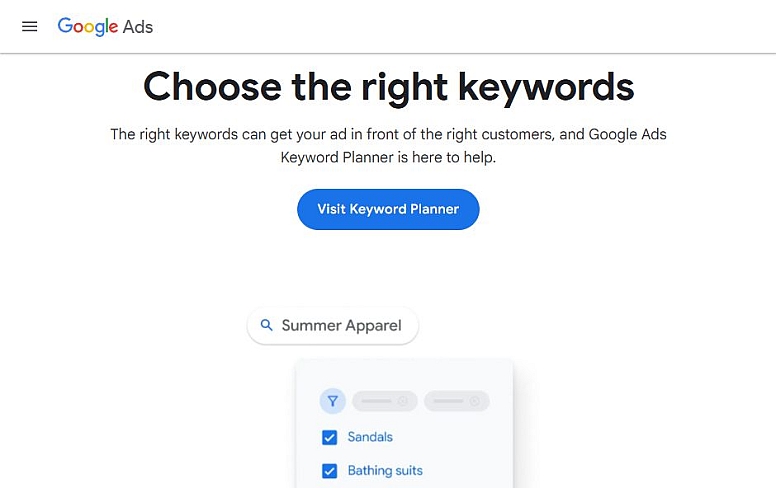 google keyword planner marketing
