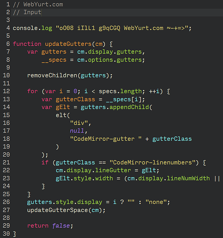 input font