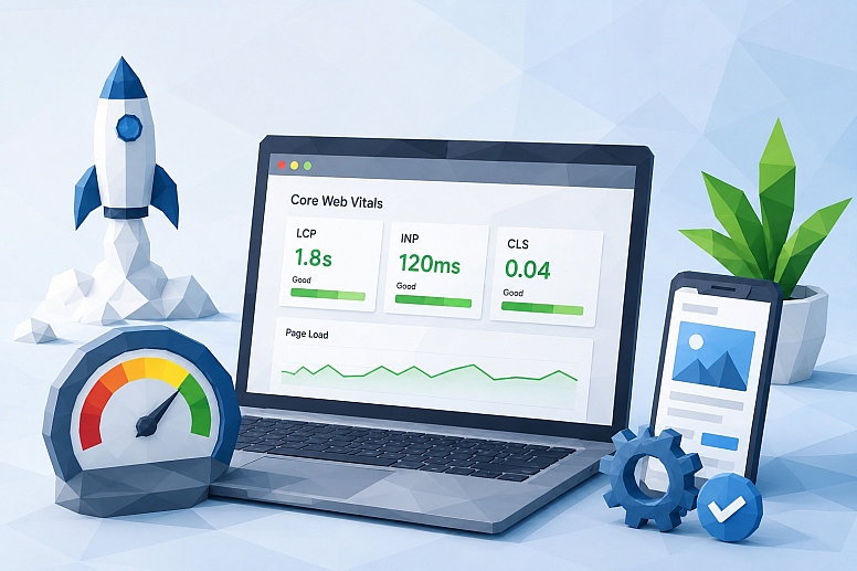 low poly core web vitals workspace