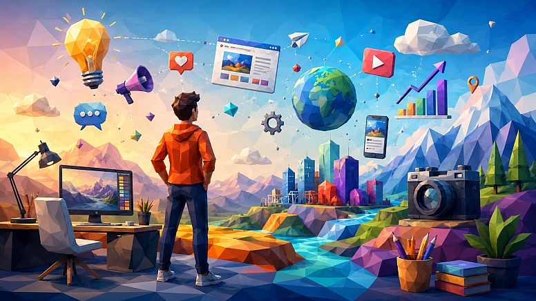 low poly creative ideas landscape