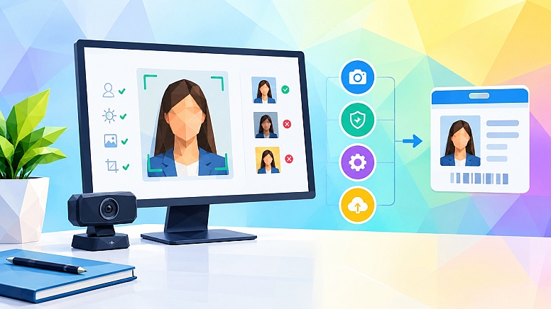low poly id photo verification workspace
