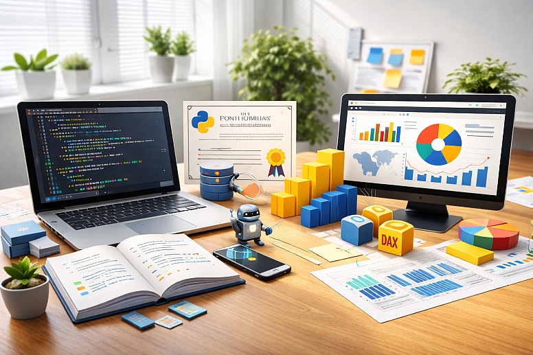 modern workspace for python and power bi