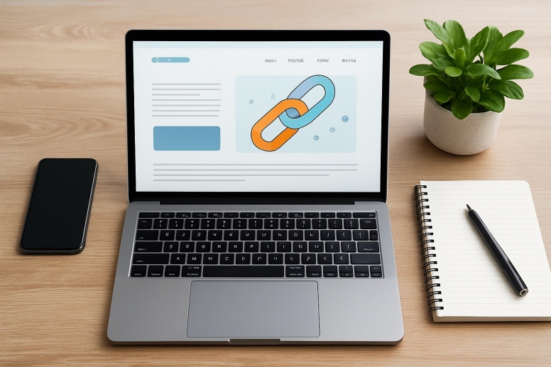 modern workspace with natural elements