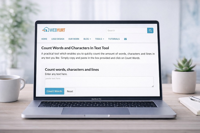 modern workspace with word tool
