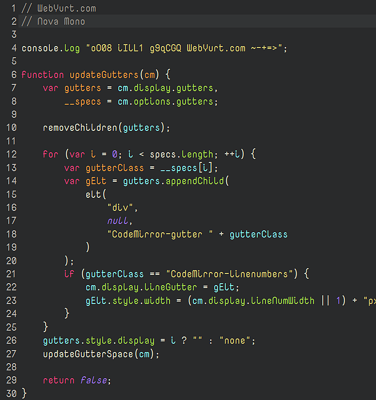 nova mono font
