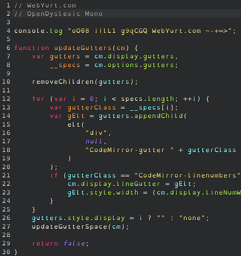 opendyslexic mono font