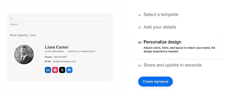 personalize the design