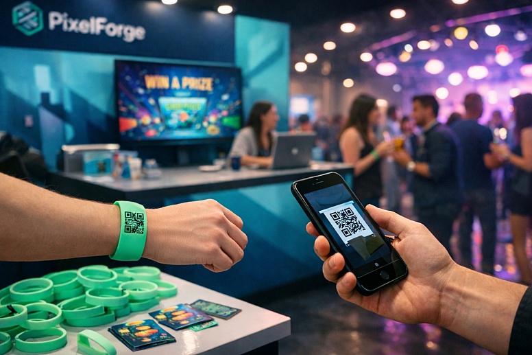 qr code wristband giveaway