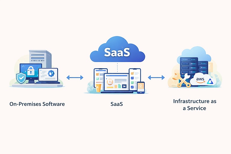 saas compared to other software models