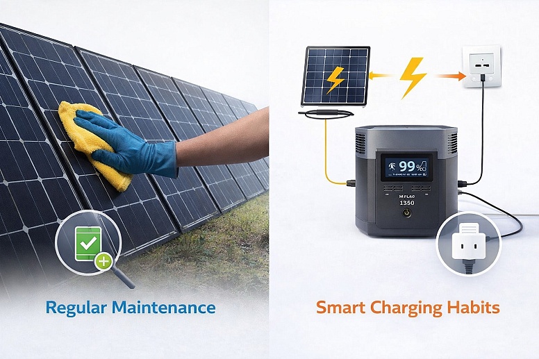 solar generator care and charging tips