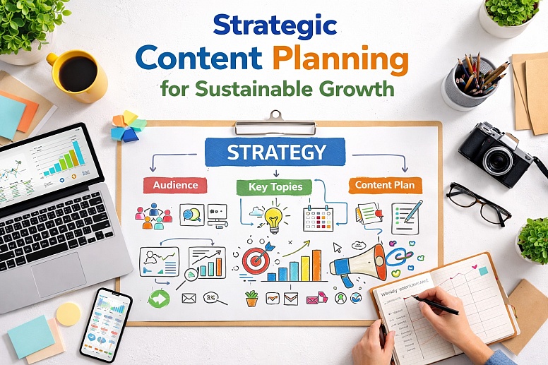 strategic content planning workspace