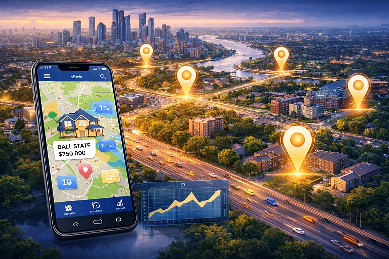 tech savvy house hunting at twilight