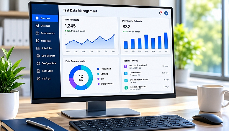 test data management workspace dashboard