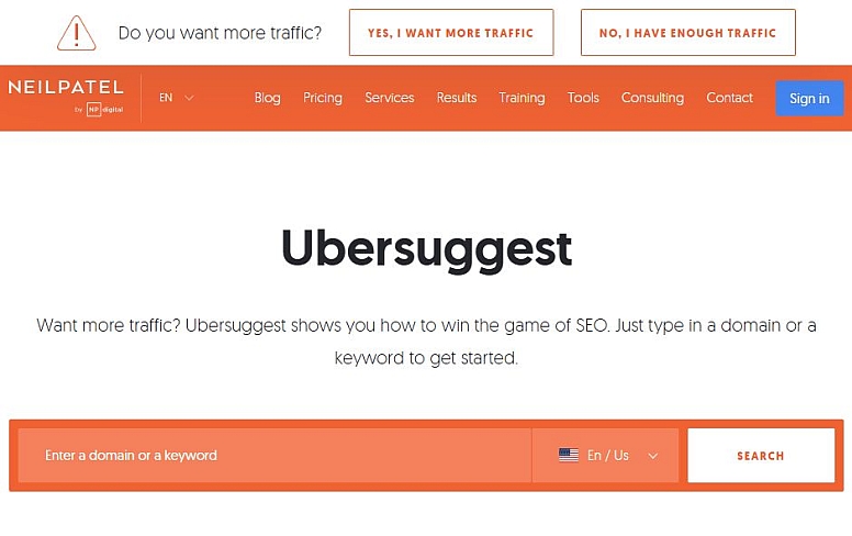 ubersuggest marketing