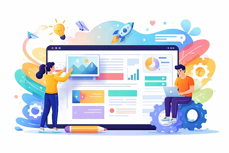 website redesign in action