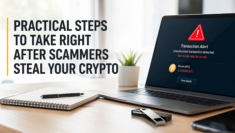 Practical Steps To Take Right After Scammers Steal Crypto