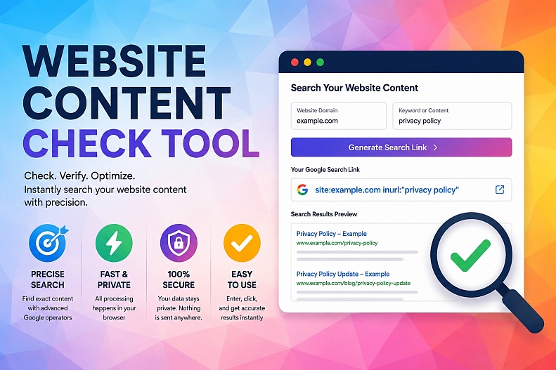 Website Content Check Tool Website Content Check Tool